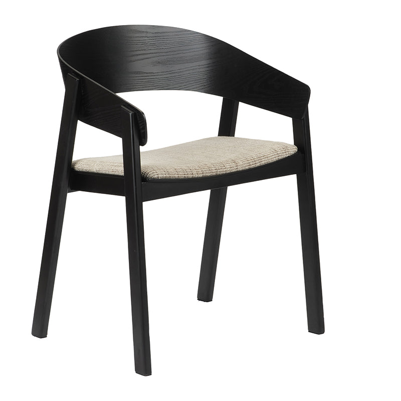 Fauteuil en bois Edo noir
