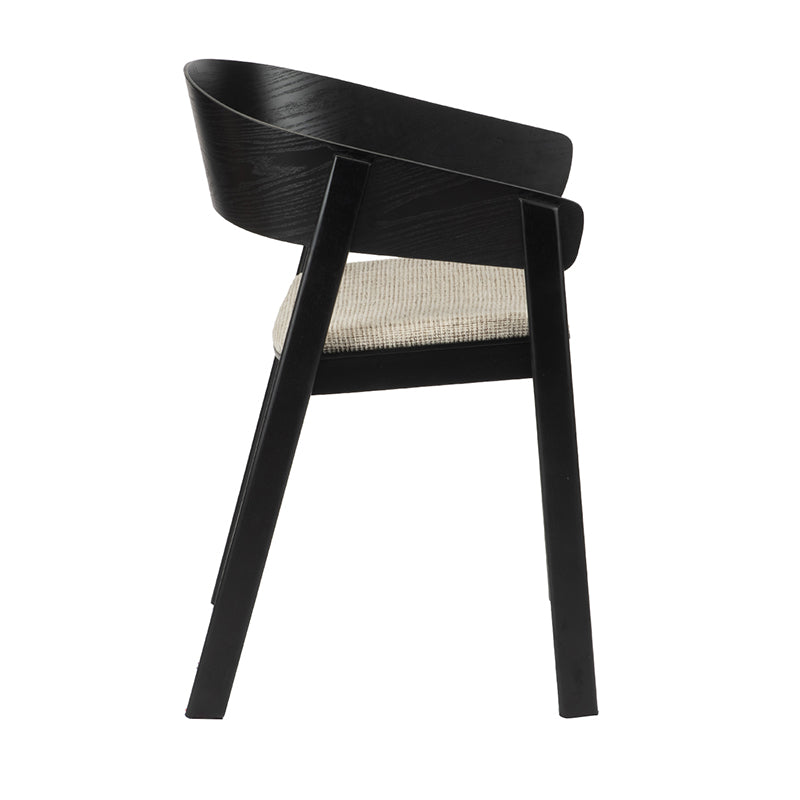 Fauteuil en bois Edo noir