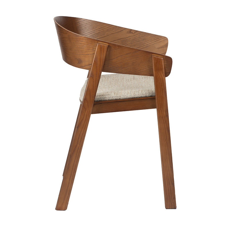 Fauteuil en bois Edo rougeâtre