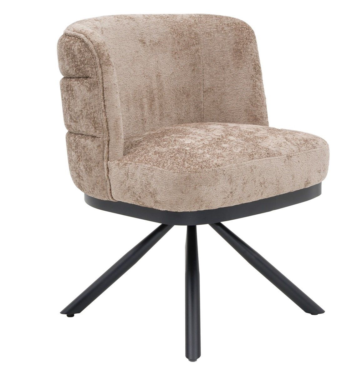 Fauteuil d'appoint pivotant de luxe – Revêtement taupe