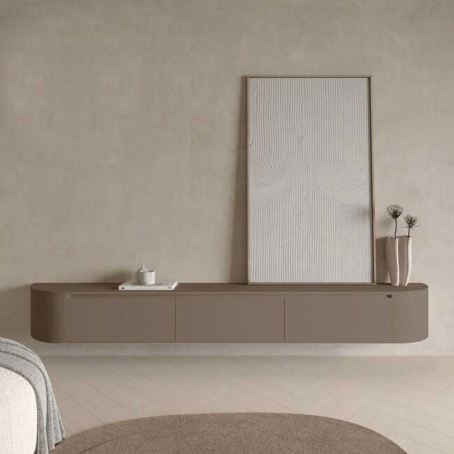Meuble TV Japandi Taupe