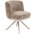 Fauteuil d'appoint pivotant de luxe – Revêtement taupe
