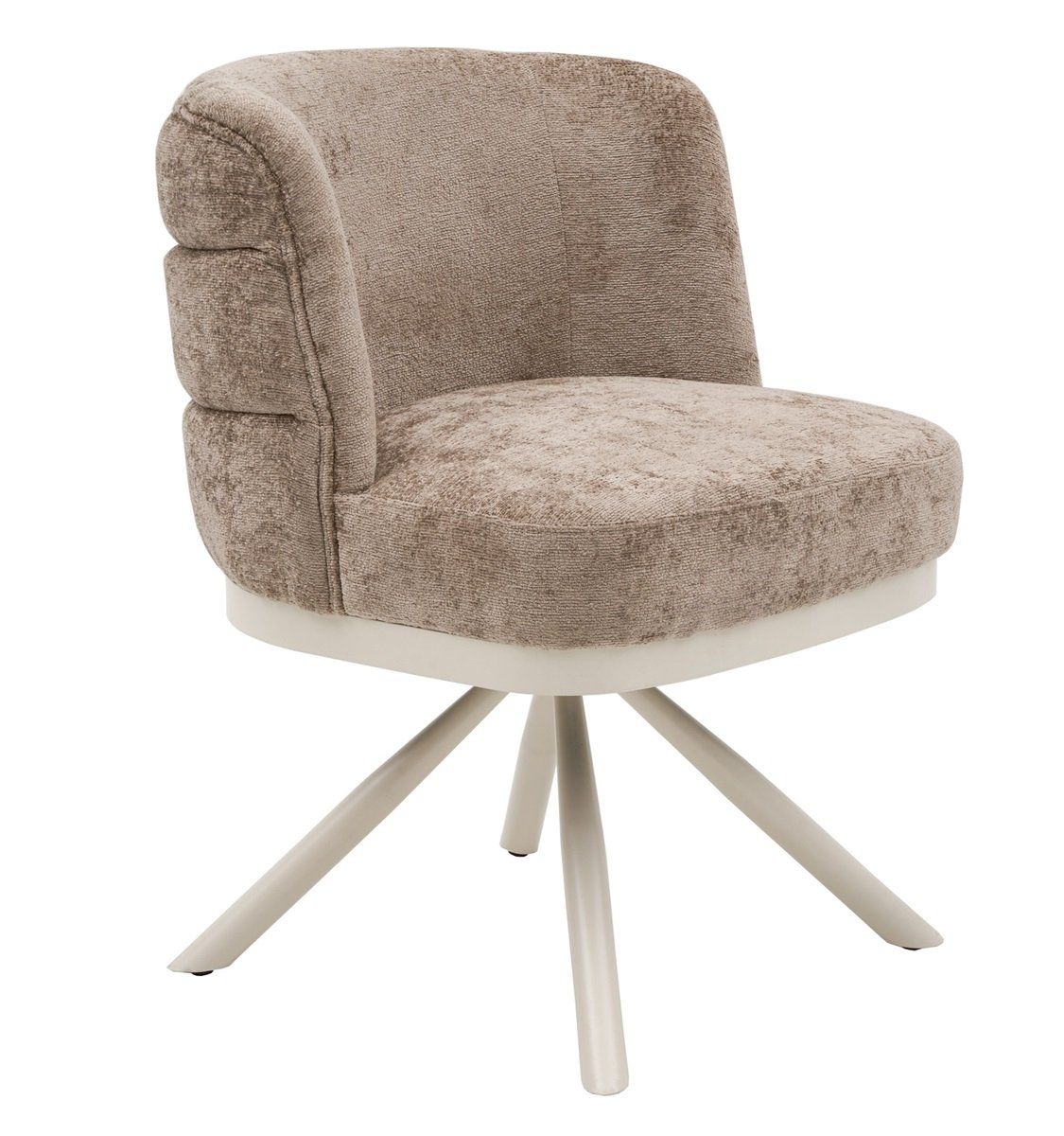 Fauteuil d'appoint pivotant de luxe – Revêtement taupe