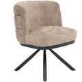 Fauteuil d'appoint pivotant de luxe – Revêtement taupe