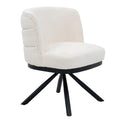 Fauteuil d'appoint pivotant de luxe – Revêtement blanc