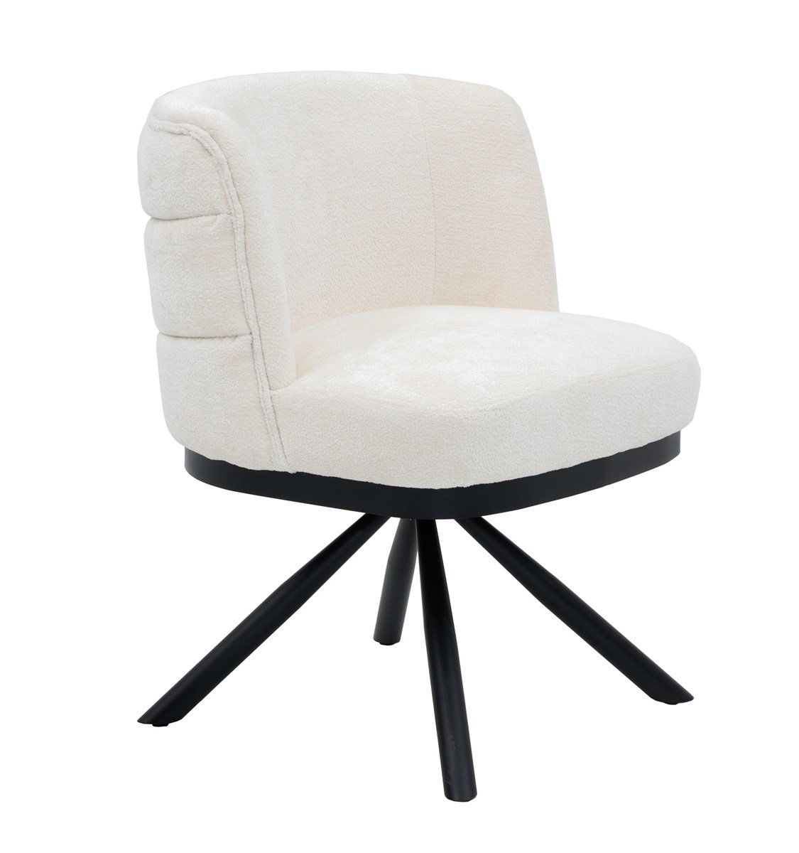 Fauteuil d'appoint pivotant de luxe – Revêtement blanc