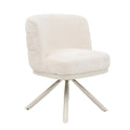 Fauteuil d'appoint pivotant de luxe – Revêtement crème