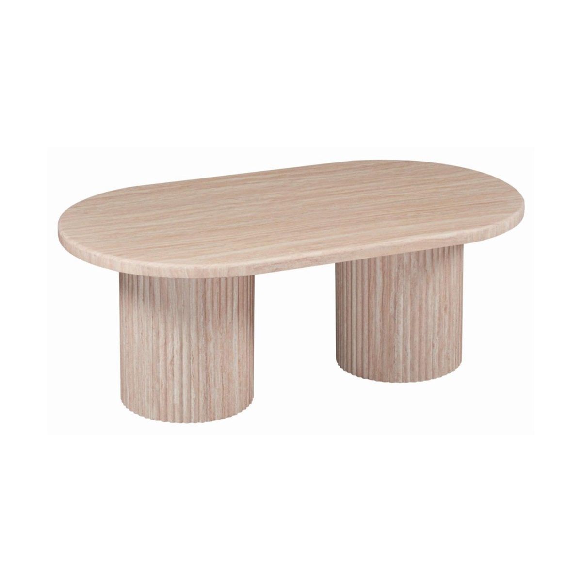 Table basse en travertin – 130 x 70 x 45 cm