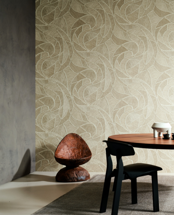 Raffiné – Papier peint en vinyle organique à motifs floraux