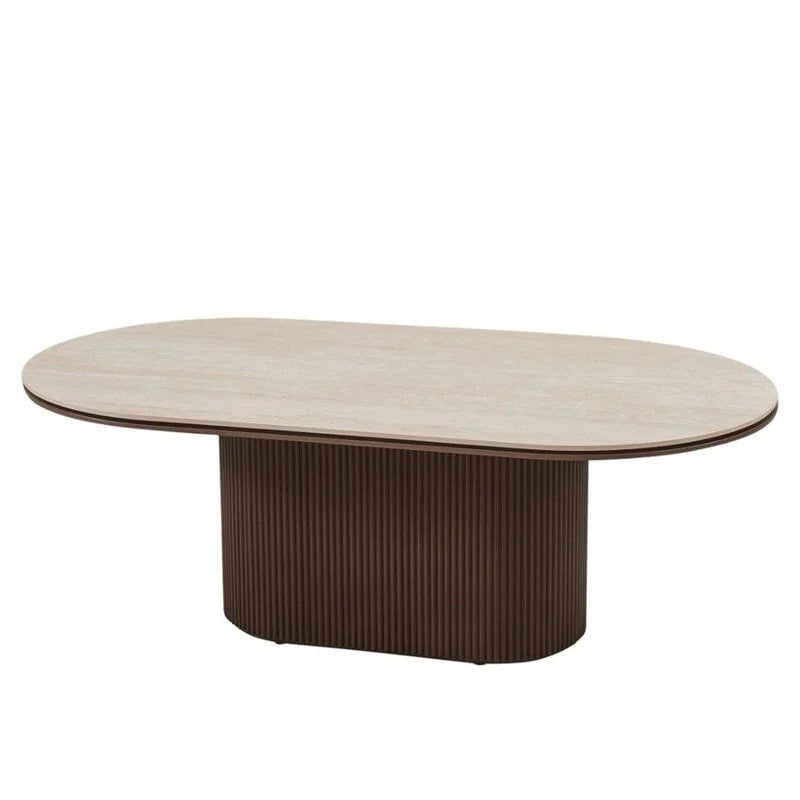 VALERION – Table basse ovale sculpturale